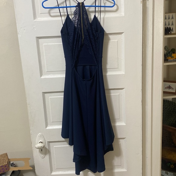 Windsor size small high low open back formal lace back dress - Picture 4 of 6